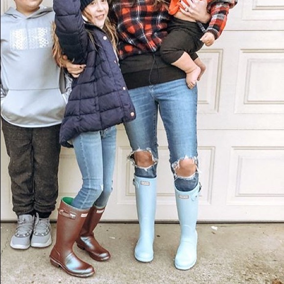 boat blue hunter boots